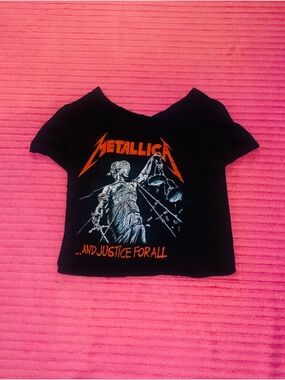 Kids' Black Graphic Tee - '...And Justice For All'